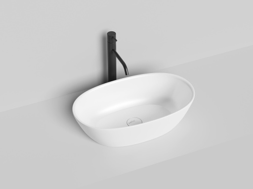 Раковина из искусственного камня S-Sense Salini SOFIA 1101106G 60х30 накладная цвет белый без отверстий под смеситель